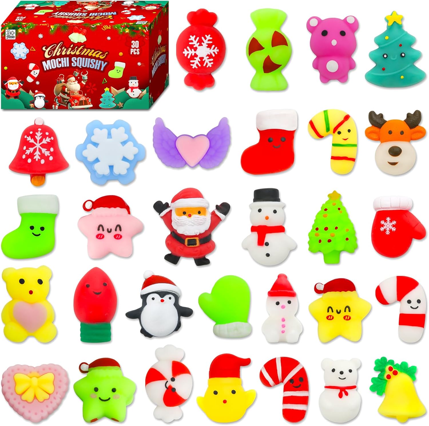 30 Pack Squishy Toys, Kawaii Squishies Party Favors for Kids