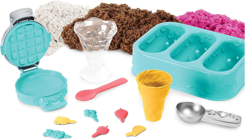 Kinetic Sand Scents, Ice Cream Treats Playset, Easter Basket Stuffers, Includes 3 Scented