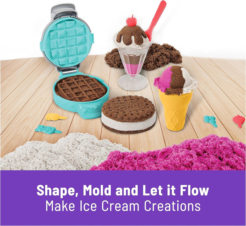 Kinetic Sand Scents, Ice Cream Treats Playset, Easter Basket Stuffers, Includes 3 Scented