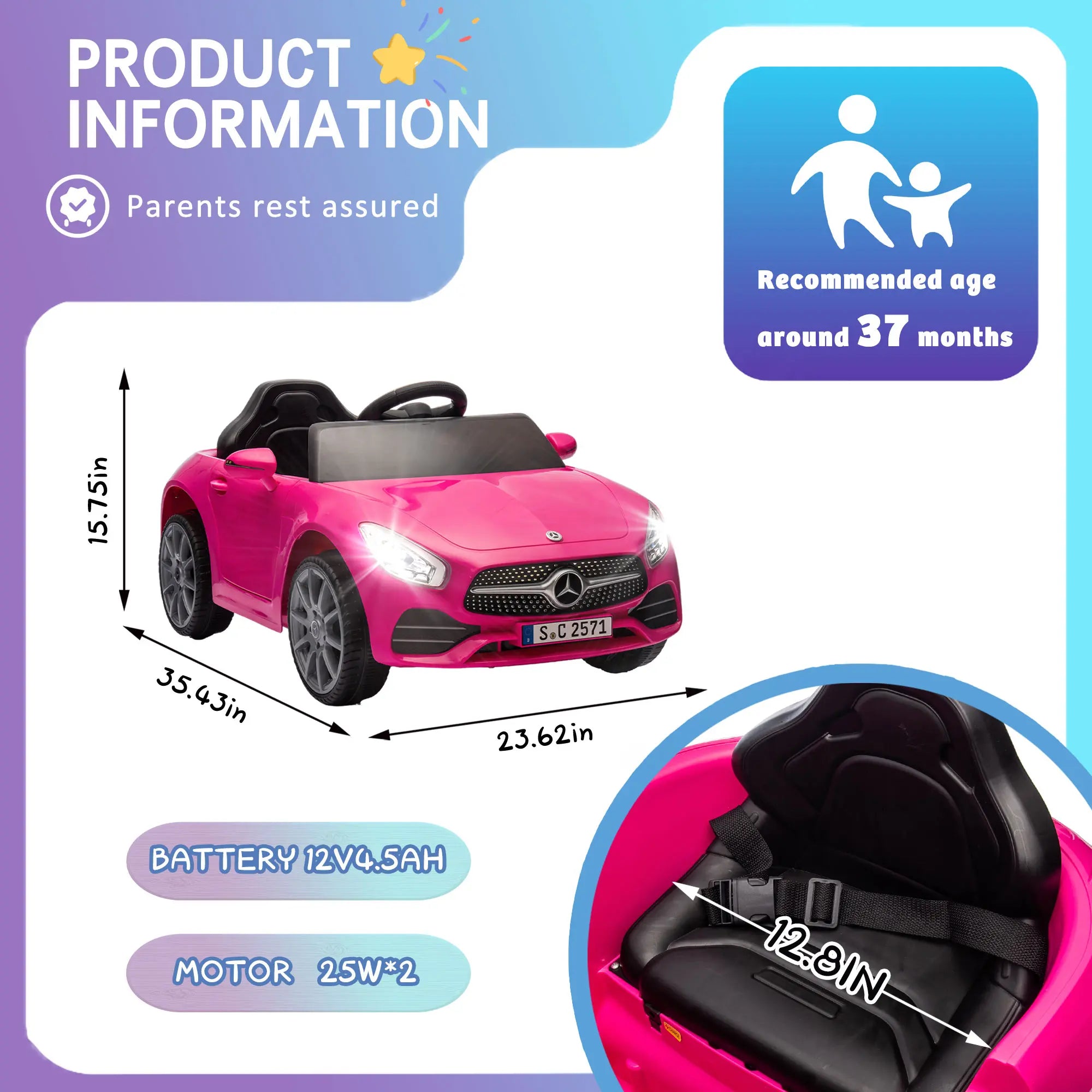 Licensed Mercedes-Benz CLS 350,12V Kids Ride On Electric Car